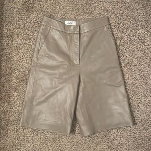Just Female Leather Roxy Bermuda Shorts Size 34